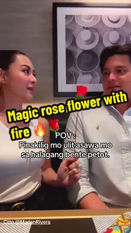 #duet with @Marian Rivera  magic rose flower with fire dinemo na ni Marian Rivera. Bibilhin mo nalang. Check out sa basket sa baba. Tag niyo ko sa video nung trick na to 🫣😍#MagicRoseStick #MagicRose #giftideasforhim #magicroseflowerwithfire 