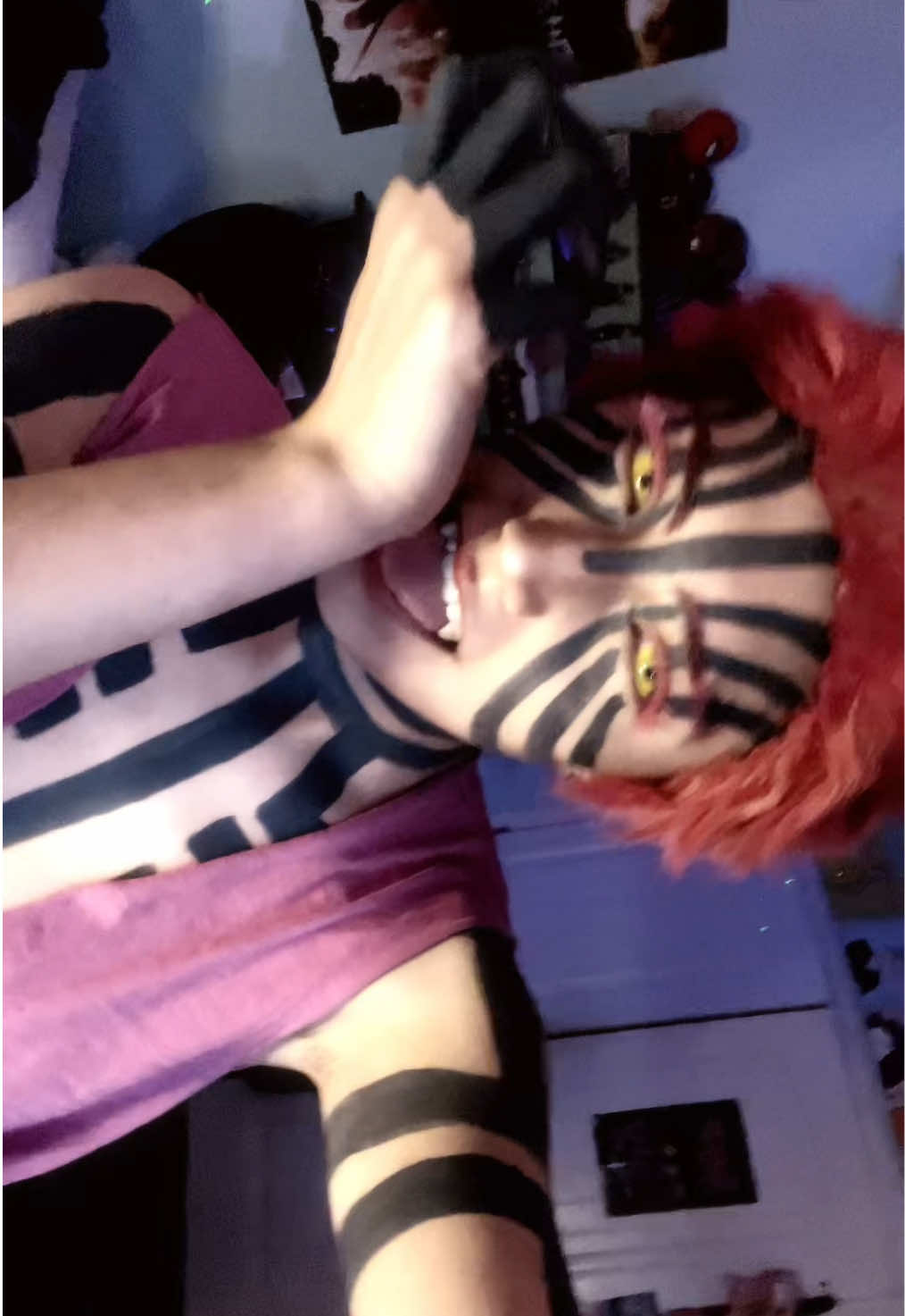 HE'S BACK WITH THE FULL COSPLAY THIS TIME HEHEHEH #akaza #demonslayer #kimetsunoyaiba #cosplay #demonslayercosplay 