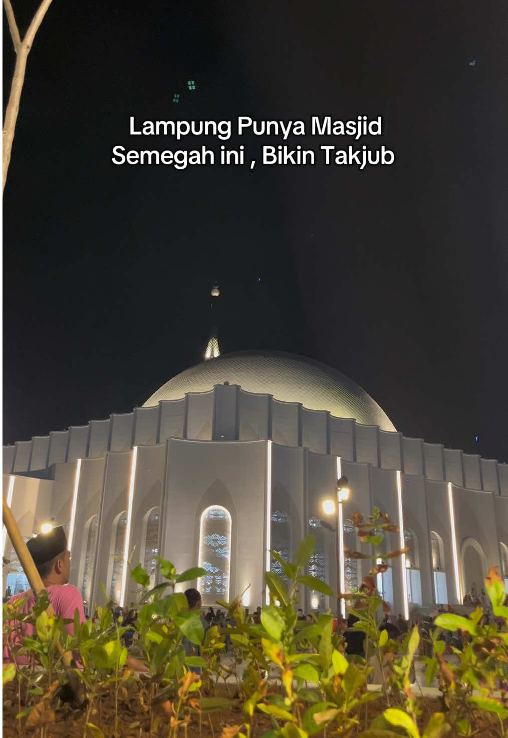 Masjid raya Al-Bakri Bandar Lampung, semegah itu dari luar #masjid #masjidmegah #bandarlampung 