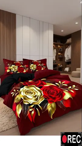 Rose Pattern Duvet Cover Set, 3 Counts/set Including 1 Duvet Cover & 2 Pillowcases without Filler, Soft Comfortable Bedding Set for Home Bedroom Hotel 