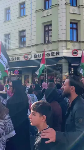 A massive crowd gathered to call for a free Palestine in Berlin, Germany.