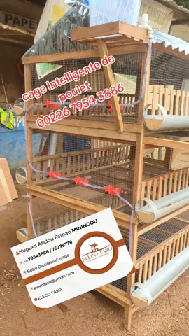 CAGE INTELLIGENTE DISPONIBLE POUR L'ÉLEVAGE DES POULET CHEZ VOUS A LA MAISON, AVEC SYSTÈME D'ABREUVOIR AUTOMATIQUE, MANGEOIRE SEMI-AUTOMATIQUE, SYSTÈME DE RÉCUPÉRATION DES DÉCHETS.... INTÉRESSÉ 00226 7954 3886