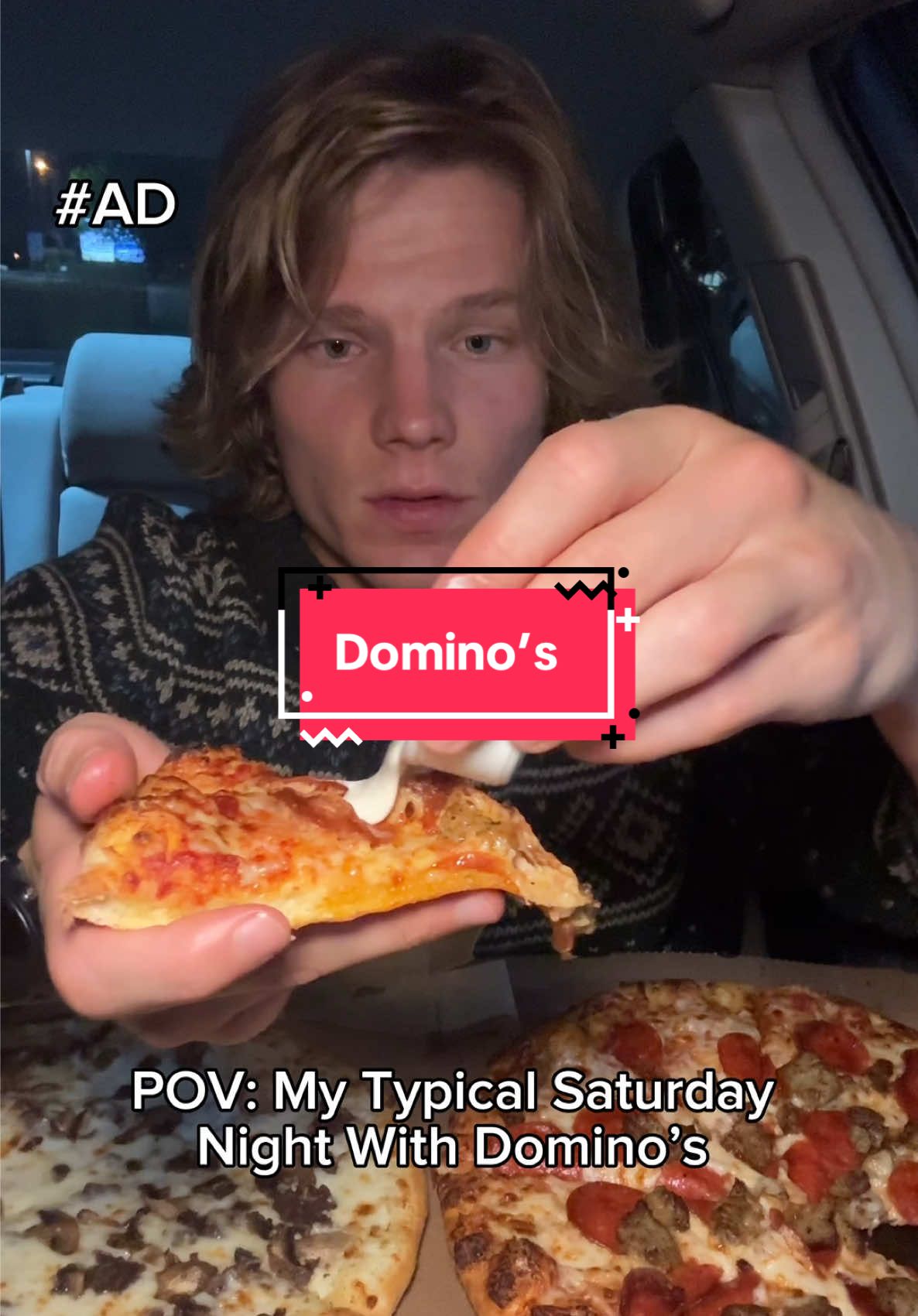 #ad Any pizza any topping for $9.99?? Love me a good deal🔥@Domino’s #DominosCreatorCollective #dominos #fyp #pizza 