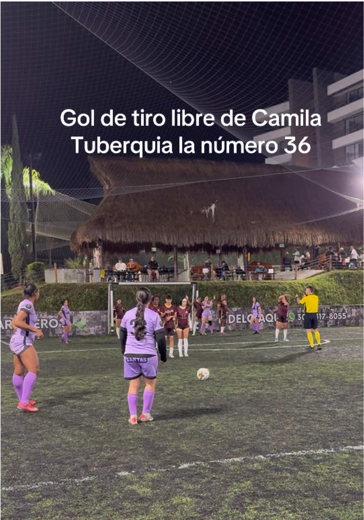 Cobra tiro libre  Camila Tuberquia la número 36 y hace un golazo.💜