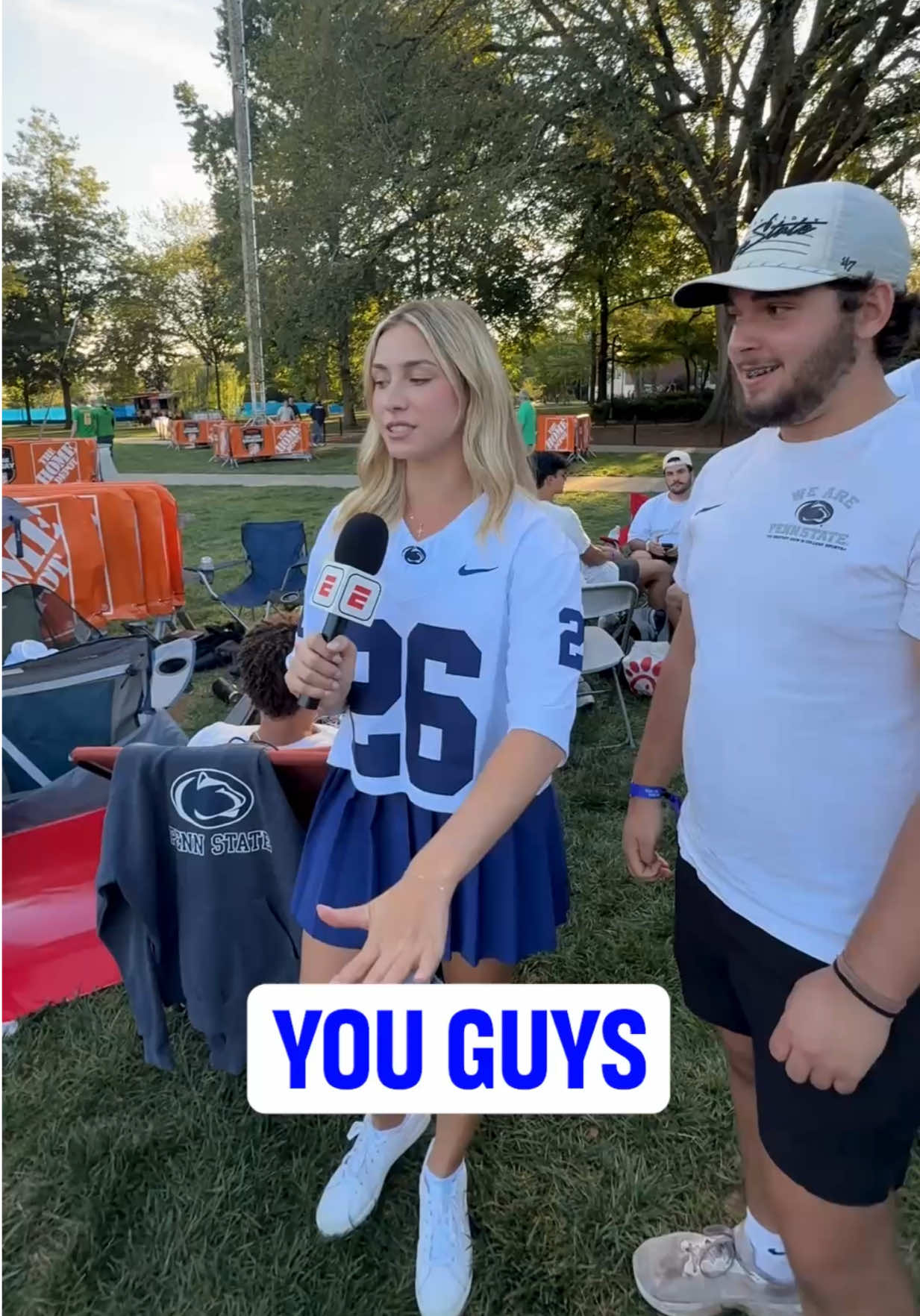 The dedication it takes to be in the front row of @College GameDay  #collegegameday #pennstate #psu #espn @ESPN  
