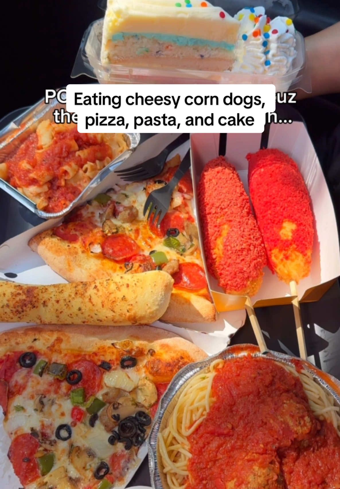 Waking up at 3 AM cuz the dinner wasn’t enough… this was my first time trying Takis corn dog #food #eating #mukbang #corndog #pizza 