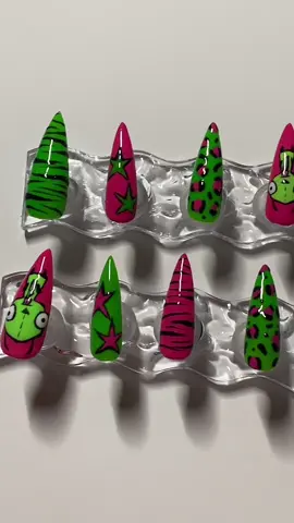 Love these #nailart #pressonnails #nailinspo #nails #invaderzim 
