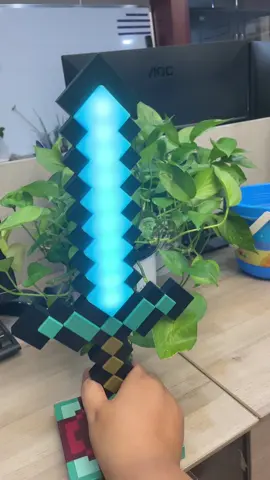 A cool Minecraft diamond sword 🗡️ #Minecraft #diamondsword #funnystuff #christmaslights #kidstoys 