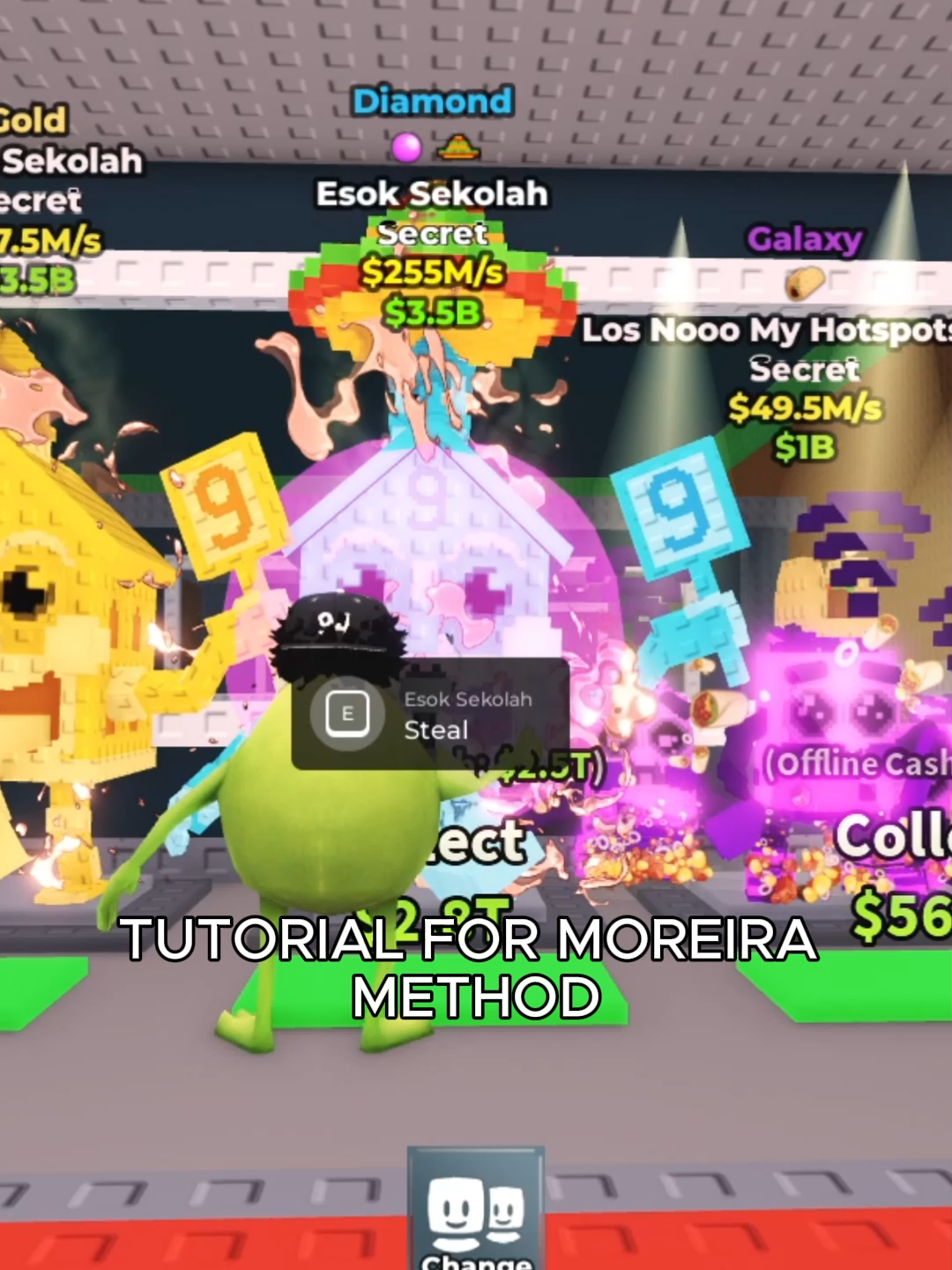 moreira method is so broken💀 (tip: use good bait so the bots dont leave instantly) #robloxfyp #stealabrainrot #fyp #sab #tut