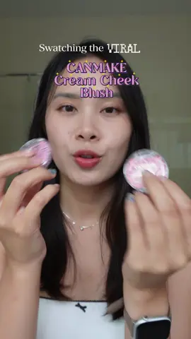 @CANMAKE TOKYO【公式】 cream cheek blushers in  P05 and 23 I bought these in a drugstore in Osaka but easily found in SG too! #JapanHaul #JapaneseBeauty #TriedAndTested #makeup #canmake