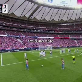 alverez free kick today 🫣 real madrid vs atletico madrid #julianalvarez #realmadrid #atleticodemadrid #fyp #viral 
