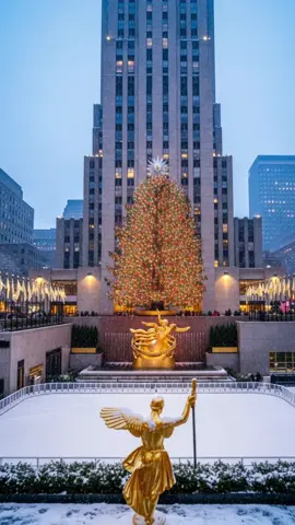 This is what Christmas in New York City looks like in a dream. 🗽✨ #NewYorkCity #christmas #fyp 