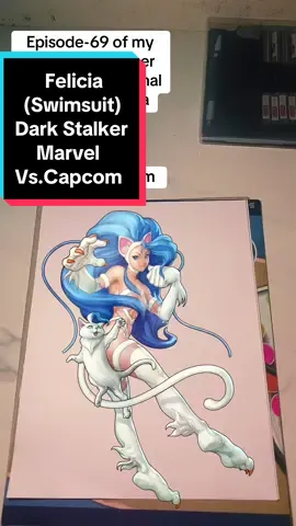 Drawing Felicia from dark stalker /Marvel versus Capcom  Check out the art supplies I used — all from TikTok Shop  ✏️ Mechanical Pencil Full  🎨 Drawing Set 🖤 Lineart: Black Gel Pen Set   🕯️ Sketching: Four Candles More Mechanical Pencils 🧑‍🎨 Perfect for traditional artists  🛒 Available now in the TikTok shop #drawing #Felicia #darkstalkers #marvelvscapcom #traditionalart