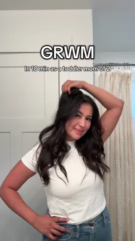 My tried and true get ready in 10min using @MERIT Beauty and @Rare Beauty - the best for busy moms #meritbeauty #rarebeauty #motherhood #toddlermom 