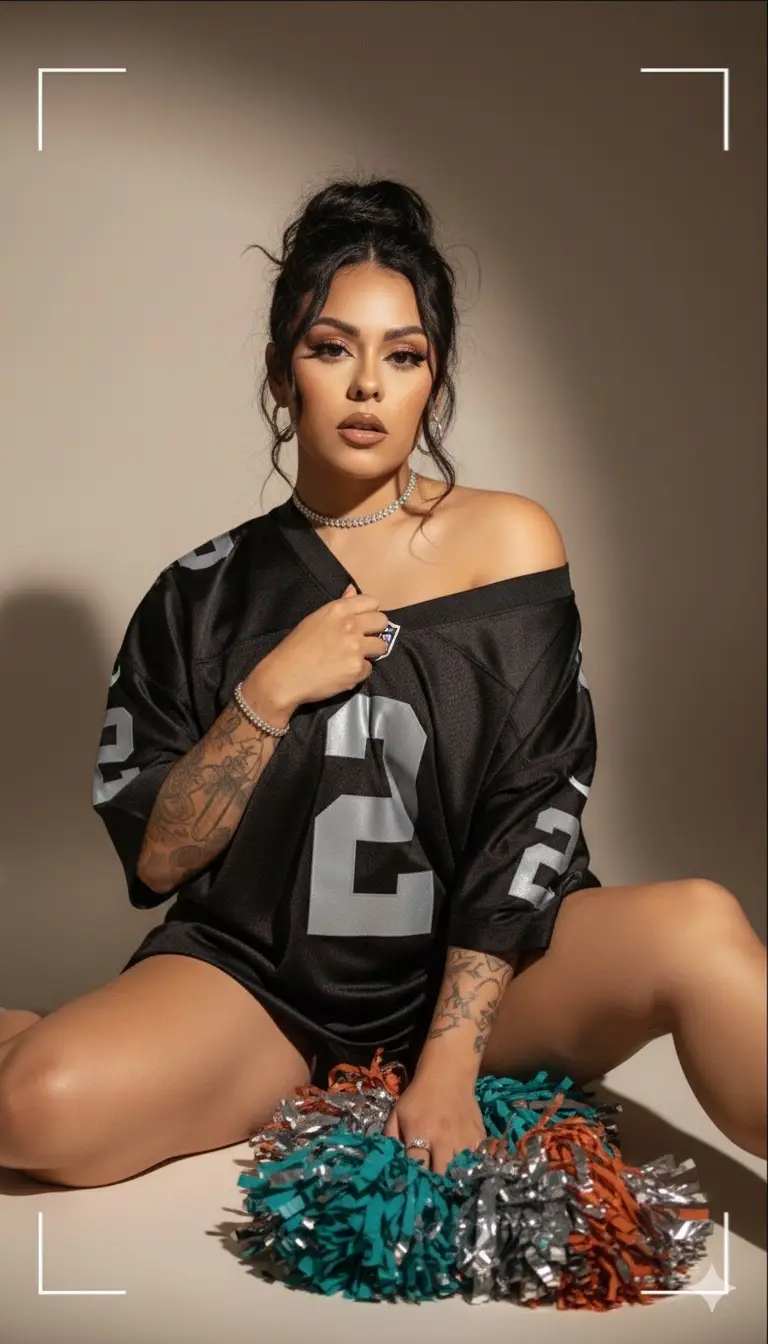 She’s lucky she’s my wife otherwise it’s #bangbangninergang in this household #geminiai #raiders #dodgers #aiphotoshoot 