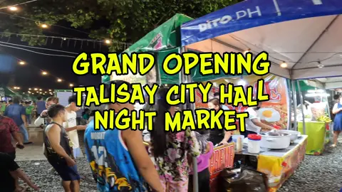 GRAND OPENING sa TALISAY CITY HALL NIGHT MARKET 🥳 Kaon kaon nasad ang tirada 😋 Laag sa mga bata 🛝 Chill chill kuyog barkada 🍻   Naa na diri 🤩 #talisaycityhall #nightmarket #TalisayCity #TalisayCityCebu