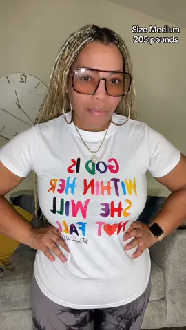 This tshirt is a whole vibe and a perfect reminder that God is in you and you WILL NOT FAIL! Just order yours today! #tiktokshop #tiktokshopfinds #tshirt #christiantiktok #motivationaltshirt 