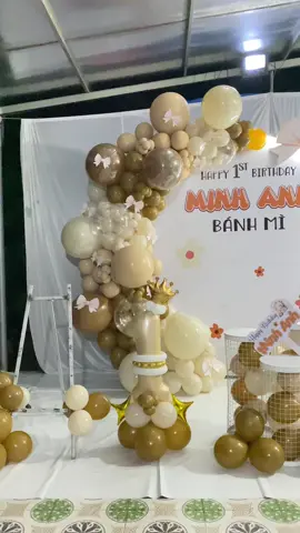 Mừng bé Minh Anh - Bánh Mì tròn tuổi. Chúc con một đời an nhiên nha🥰#trangtrisinhnhatdongthap #trangtrisinhnhattainha #decor #trangtrisinhnhat #trangtrithoinoi #berong🐉 #bongbaynghethuat #trangtrisinhnhatbegai #chibibegai 