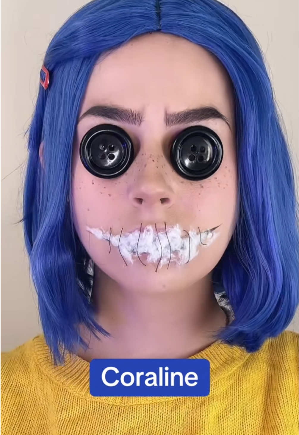 #coraline #coralinejones #halloweenmakeup #halloweencostumeideas #foryoupage❤️❤️ 