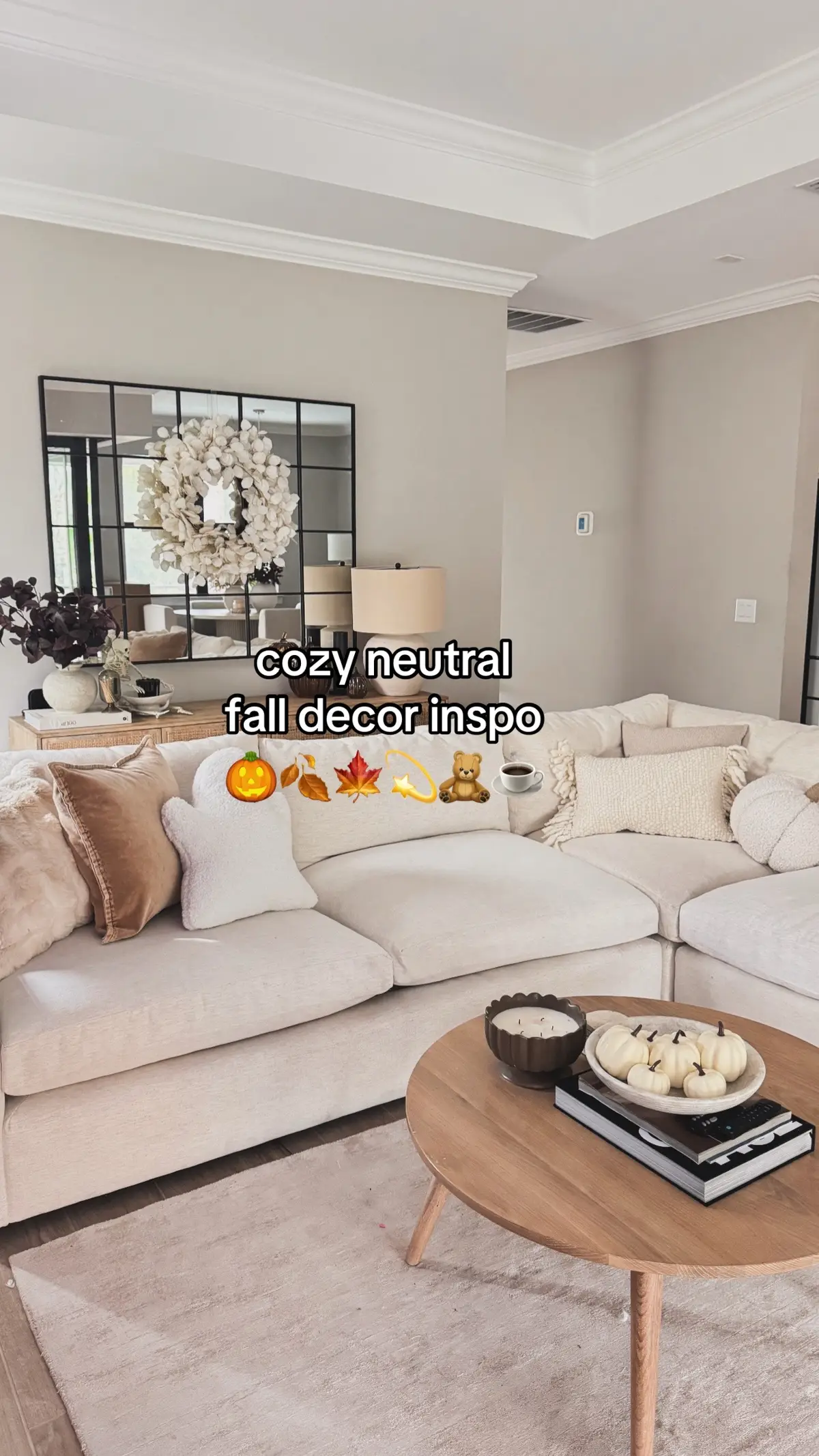 Just sharing some of my favorite home snaps so far this season🫶🏼🥰 #falldecor #fallvibes #homedecor #neutralfalldecor #neutralfallvibes 