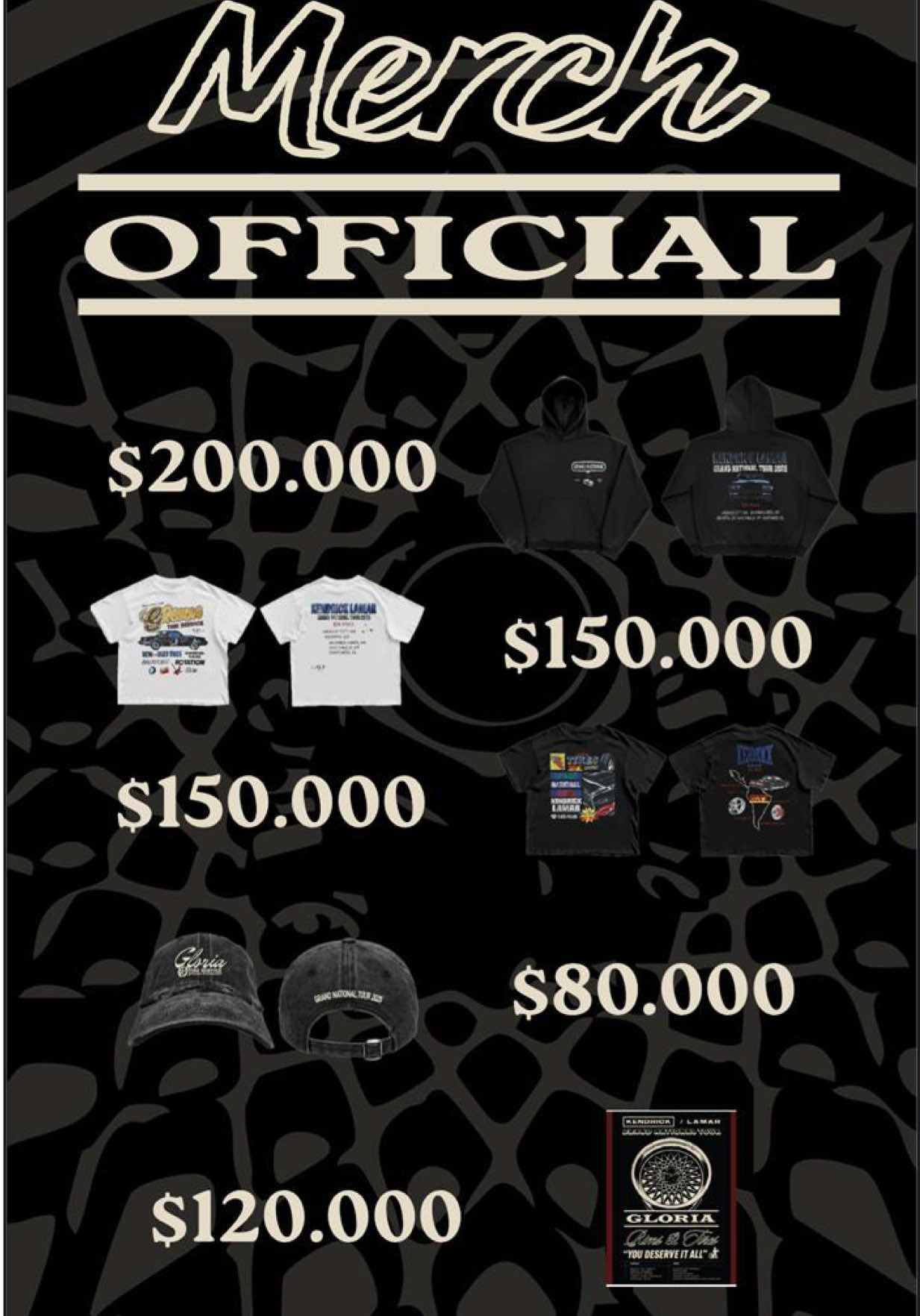 Precios y la merch oficial de Kendrick Lamar en Colombia ¿qué opinan? #kendricklamar #kendricklamarfan #viveclaro
