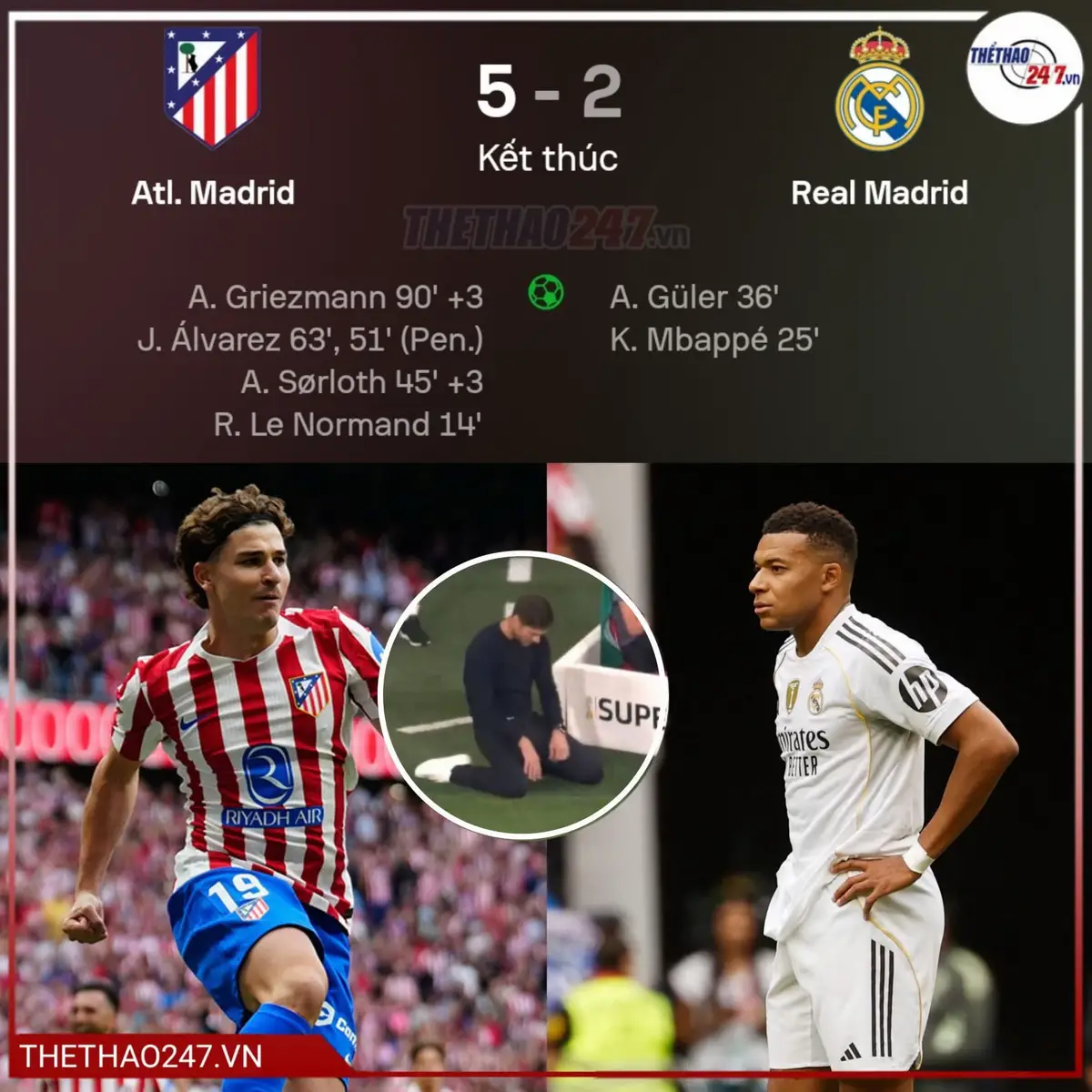 Alvarez cùng các đồng đội nhấn chìm tham vọng vô địch bất bại của Real Madrid 😌‼ ✅ Chiến thắng hủy diệt đầy khó tin của một Atletico Madrid đang có phong độ bất ồn trước nhà vua Châu Âu 🥶 #realmadrid #atleticodemadrid #laliga #thethao247 