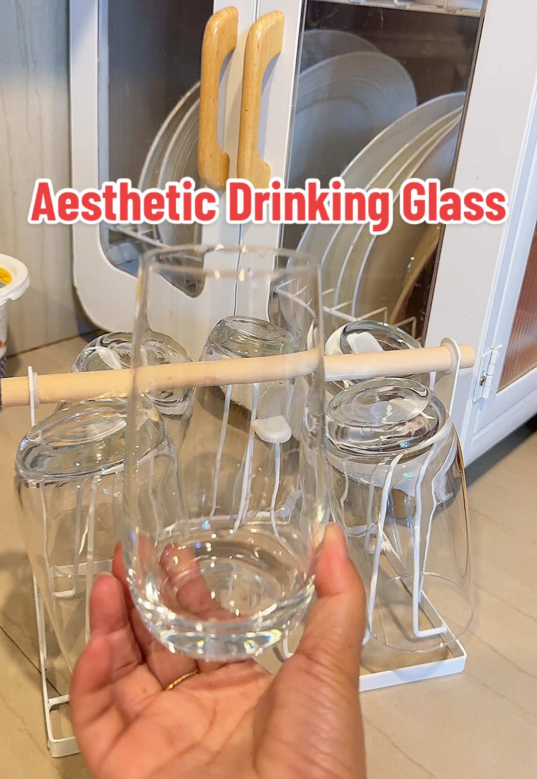 aesthetic na baso at makapal #baso #drinkingglass #aestheticglassware #homeware #kitchenware 