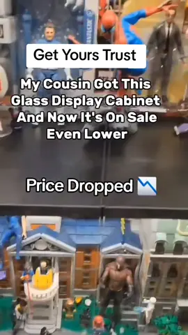 glass display cabinet with push to open doors and pre-installed lighting #foryoupageofficiall #display #case #glassdisplay #displaycase 