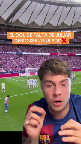 El gol de falta de Julián no debió subir al marcador. #polemica #atleticodemadrid #realmadrid #tiktokfootballacademy  