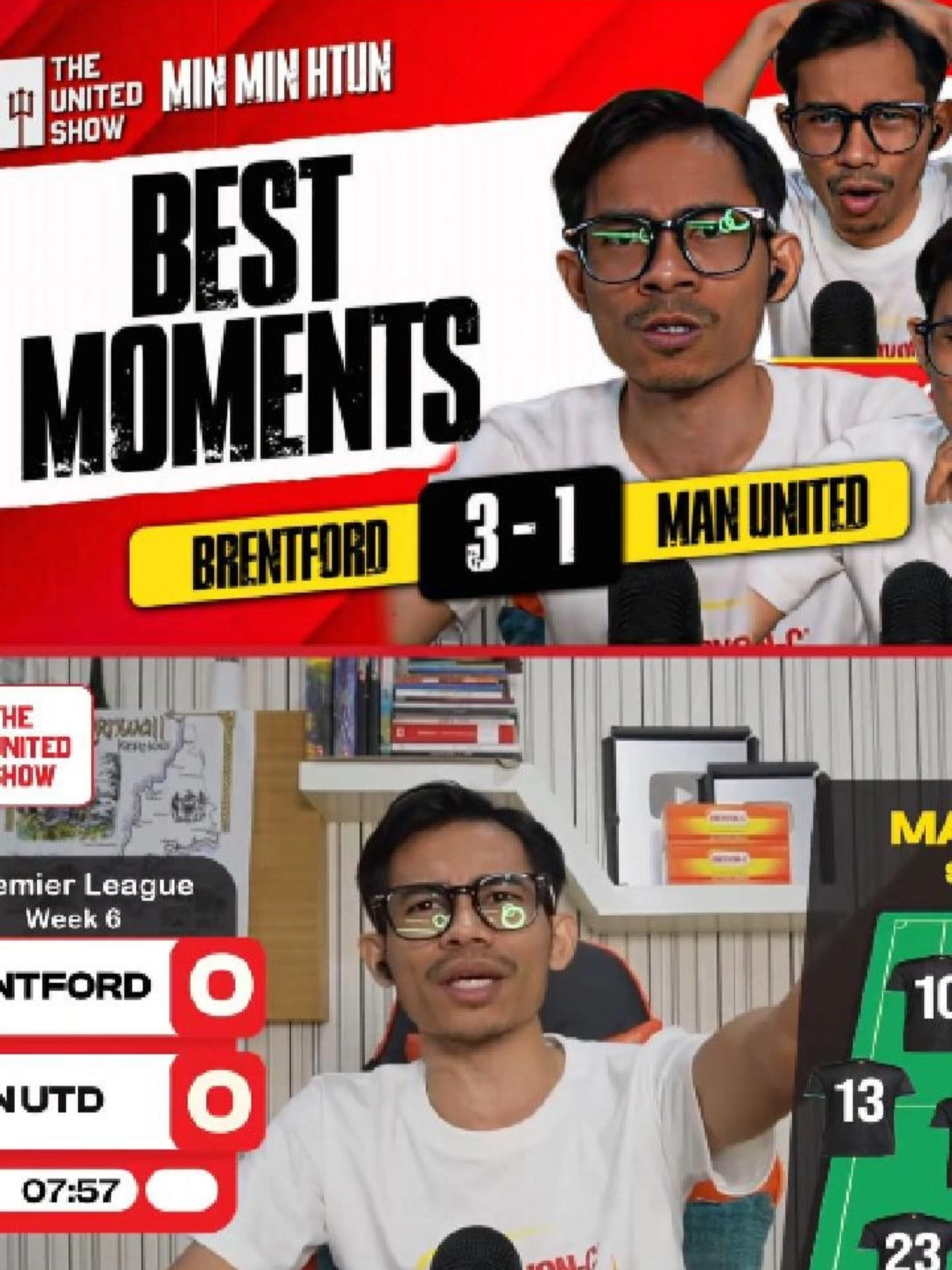 BRENTFORD VS MANCHESTER UNITED | FAN BEST MOMENTS#Theunitedshow.tv-official #mmhclip #manchesterunited #minminhtun #follower #thanks #matchday #BRENTFORDvsMANUNITED
