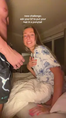 i give him a 4/10 but any better would be sus LMFAO  #boyfriendchallenge #ponytail #couple #boyfriend 