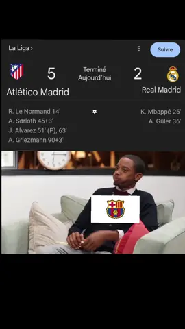 Real Vadrid 🤡 2-5 Atlético de Madrid Visca Barça 💙 ❤️  #fyp #derby #realmadrid #atleticodemadrid #barcafans 
