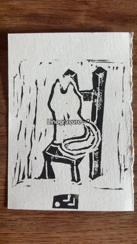 J’ai mis tellement de temps haaaaaa #fyp #linogravure 