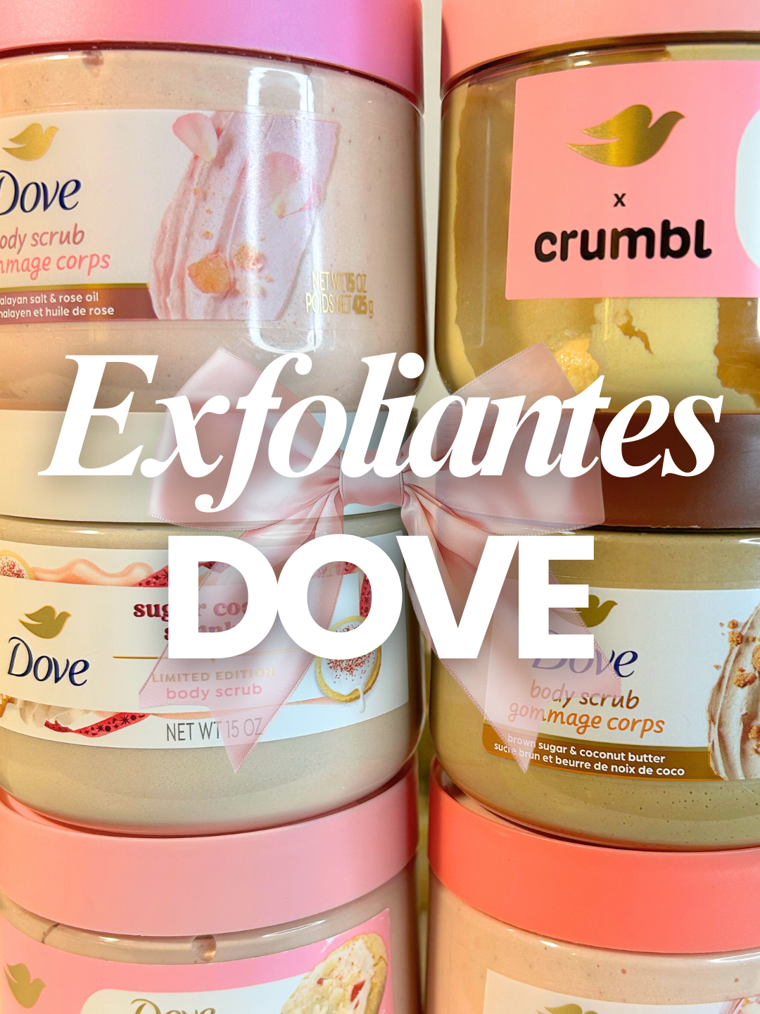 ✨Piel suave y con aroma delicioso... exfoliantes 🫧​ #dove ⋆.˚🦋༘⋆ cuidado de la piel  IG: corazondebruja13 #bodyscrub #dovexcrumble #dovecookies #dovecoconutbutter #pielsuave #showerroutine #layering #viralvideotiktok #foryoupage #cuidadopersonal #dovelemonglaze #doveedition #exfoliantedove