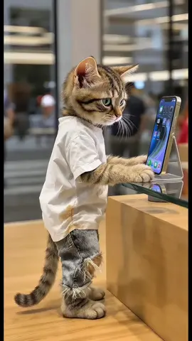 Whiskers Jr. Gets Caught Stealing A Phone!!!😿📱💰  #cat #ai #cutecat #kitten #sad 