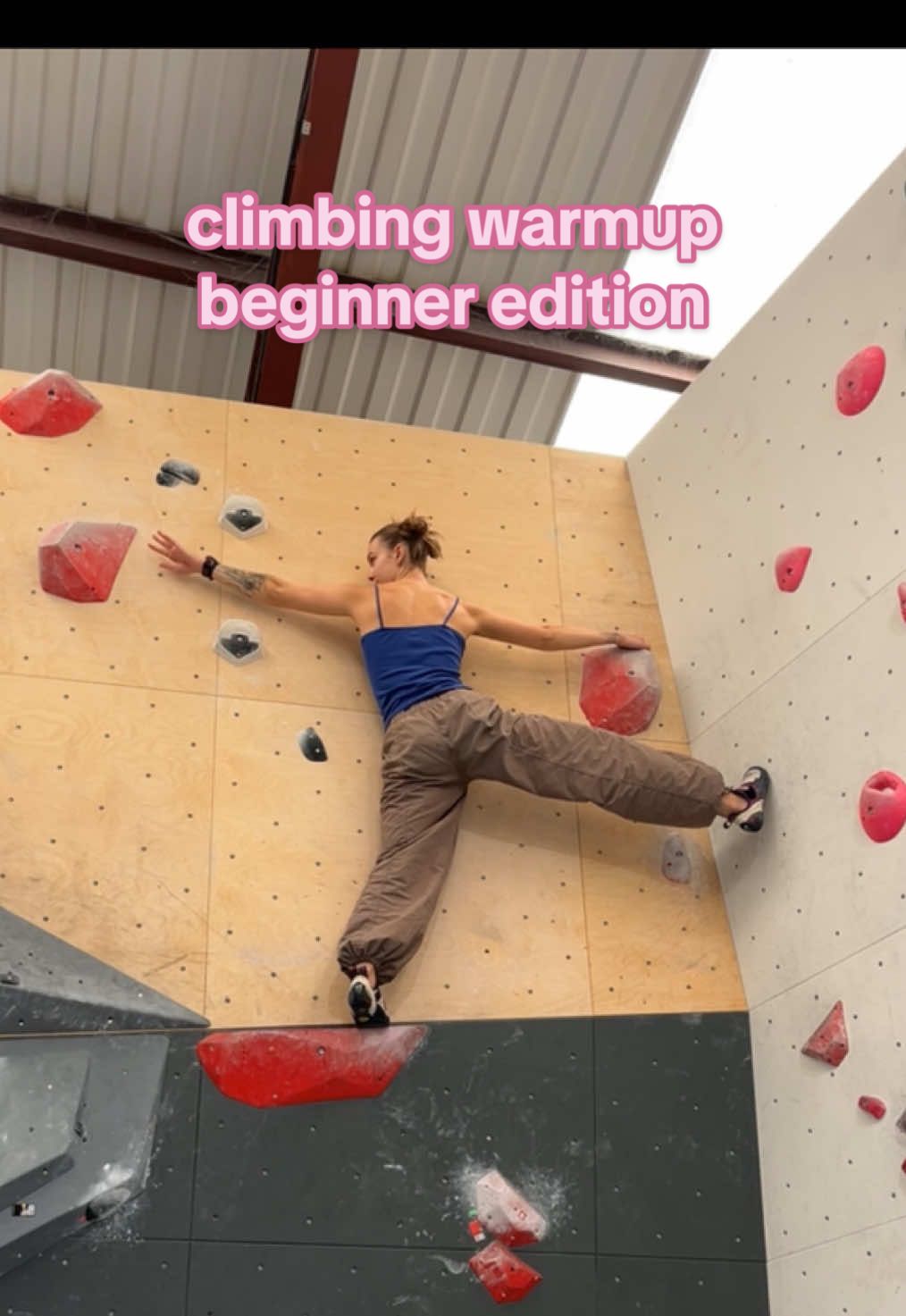 The warmup I do before a sesh, any suggestions are welcome  I’ve really been enjoying climbing recently. Skin on my fingers has officially been eliminated and my forearms HURT!! time to take a break but I’m excited to come back in a few days:)) #climbing #warmup #bouldering #streching #pullups 