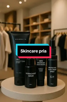 ✨ Oneskin Paket Active | Skincare ✨ Upgrade perawatan kulitmu dengan Oneskin Paket Active! 🌟 Paket lengkap untuk kulit sehat, cerah, dan terawat. Cocok buat kamu yang aktif beraktivitas seharian! 💪 💧 Manfaat: 	•	Membersihkan kulit dari kotoran & minyak berlebih 🧼 	•	Menutrisi & melembabkan kulit biar tetap segar 🌿 	•	Melindungi dari sinar matahari & polusi 🌞 	•	Membantu kulit terlihat glowing & sehat alami ✨ 💼 Isi Paket: ✔️ Facial Wash ✔️ Serum ✔️ Moisturizer ✔️ Sunscreen 🔥 Wajib punya! Skincare praktis untuk hasil maksimal. #Oneskin #SkincarePria #GlowUp #FYP #SelfCare 