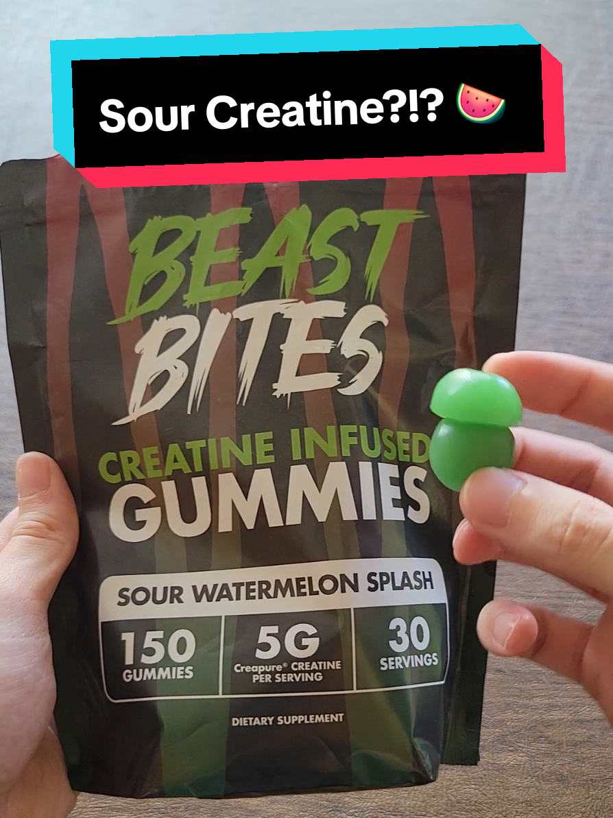 These sour watermelon splash perfectly satisfy my sour candy cravings 🍉😍 Get your own bag on limited time sale right now with free shipping! 🔥 #gym #GymTok #workout #sourcandy #creatine 