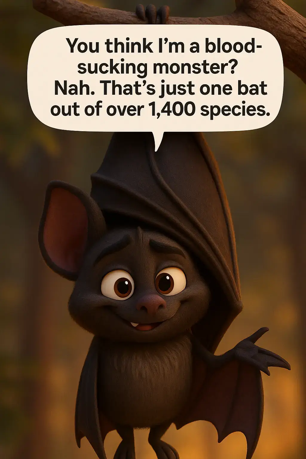 #BatFacts #WildlifeEducation #PixarStyle #CartoonAnimals #MisunderstoodCreatures     
