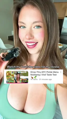 Full taste of the new KFC pickle menu on my channel :) #meals #tastetest #foodonthego #pickles 