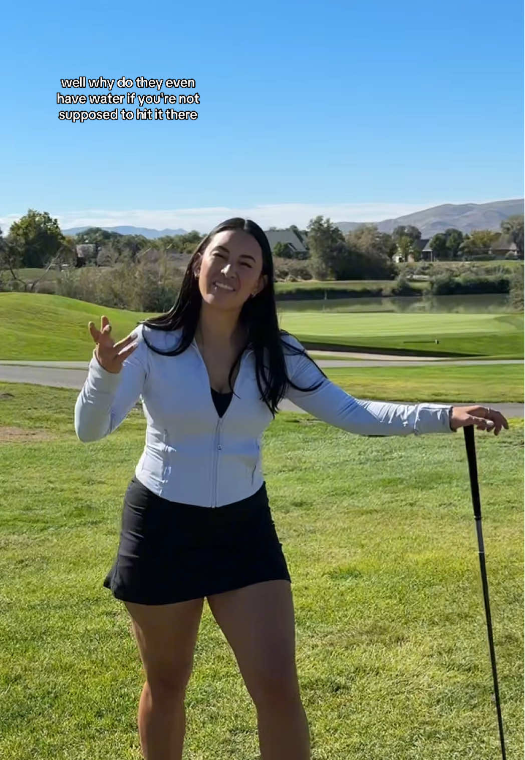 Wife who never golfs and husband who takes it way too  seriously is the worst duo😭😩 @izzy.abrre  #golftiktok #fyp #couplecomedy #coupletok #marriagehumor 
