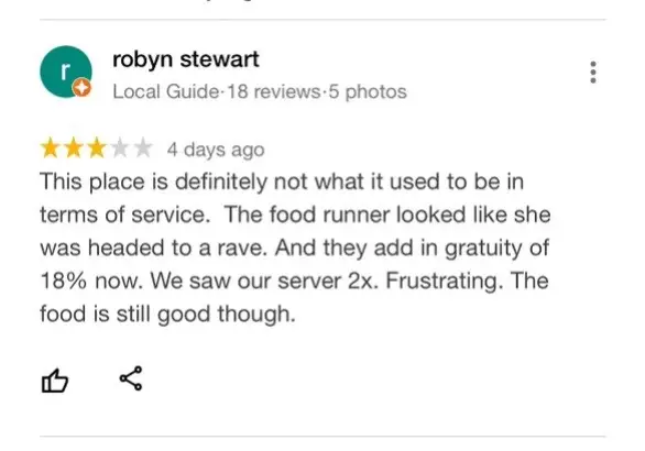 Review my job recieved while I was working there as a food runner when I was like 17 #fyp #MomsofTikTok 