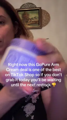 Right now this GoPure Arm Cream deal is one of the best on TikTok Shop so if you don’t grab it today you’ll be waiting until the next restock 👎 #gopure #armlift #antiaging #armcream #millennialsoftiktok 