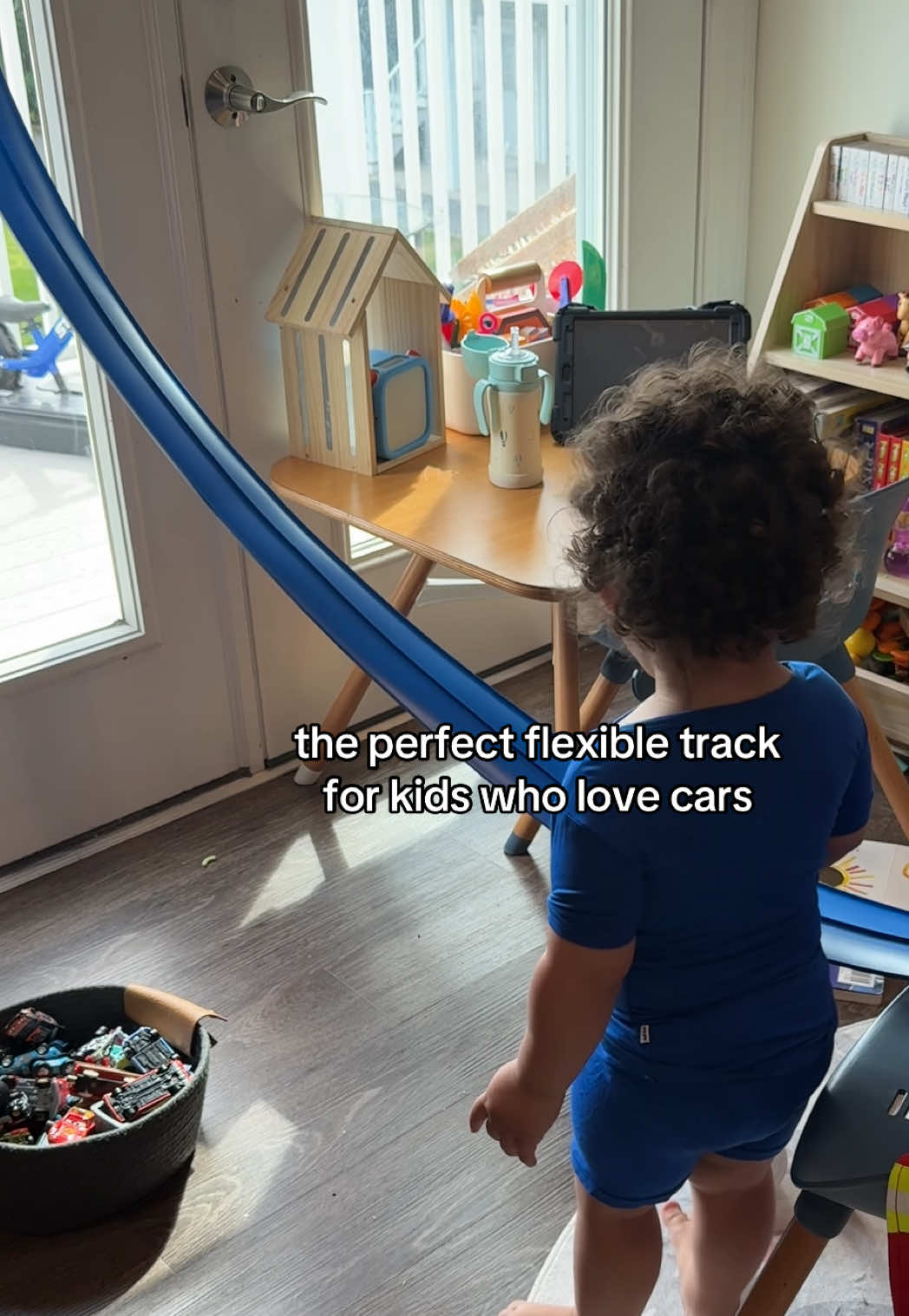 We’ve had this flexible track for a few months & is always a big hit! It is so easy to store & sets up in a flash 🚗⚡️ #toys #track #flexibleracetrack #tiktokshopcreatorpicks 
