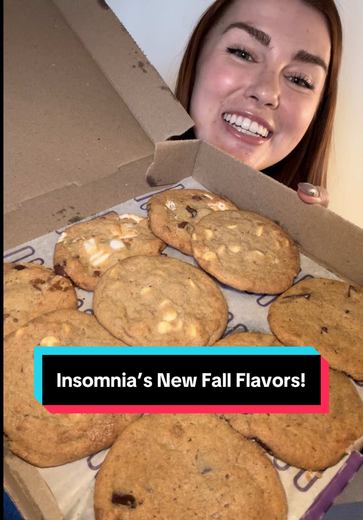 Trying @insomniacookies new fall flavors! #insomniapartner #insomniacookies #asmr #cookiereview