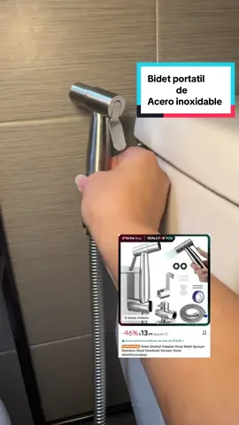 Bidet Portátil de acero inoxidable #tiktokshop #bidetportatil #rociadordebaño