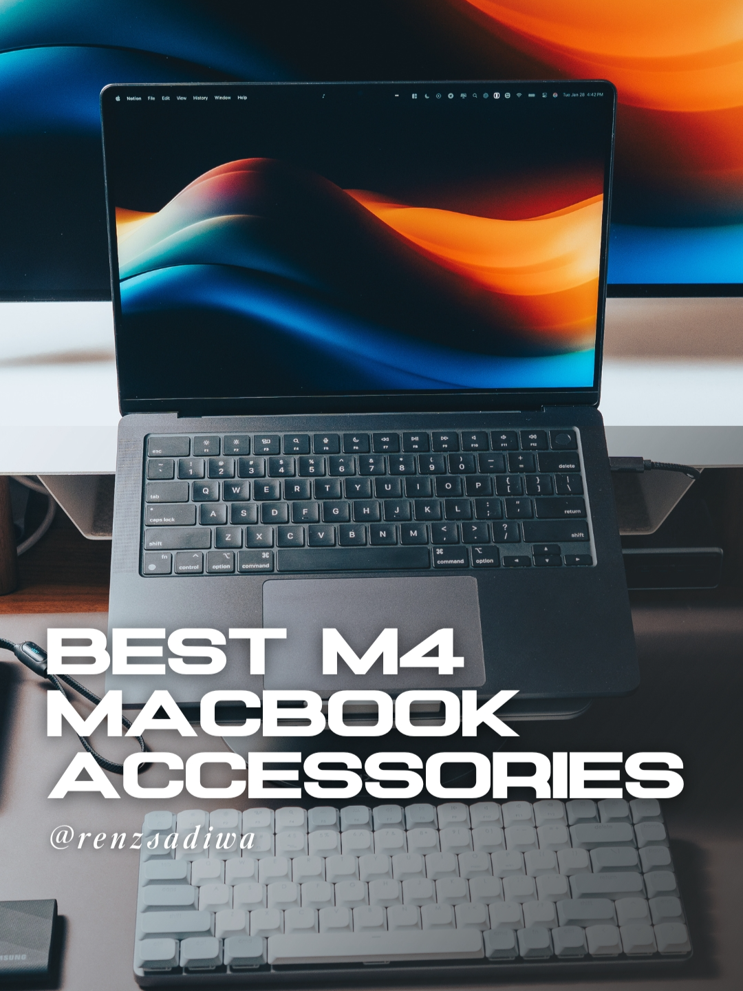 12 Must Have M4 Macbook Accessories 💻✨ The M4 Max MacBook Pro is already a beast, but these accessories take it to the next level for creators, editors, and anyone serious about productivity. Items Featured 🔥 1️⃣ KUXIU X53 Hub Laptop Stand 2️⃣ Logitech MX Master 3S Mouse 3️⃣ Anker 16W Laptop Power Bank 4️⃣ Samsung Portable SSD T9 5️⃣ GRAMS28 151 Stealth Backpack 6️⃣ Sony WH-1000XM5 Headphones 7️⃣ Grovemade Matte Desk Pad 8️⃣ Moft Laptop Carry Sleeve & Stand 9️⃣ Anker Prime 200W GaN Charger 🔟 Satechi Slim Mechanical Keyboard Bonus Picks ✨ PGYTECH Tech Organizer Satechi 145W GaN Travel Charger #macbookpro #macbooksetup #productivity #apple #contentcreator