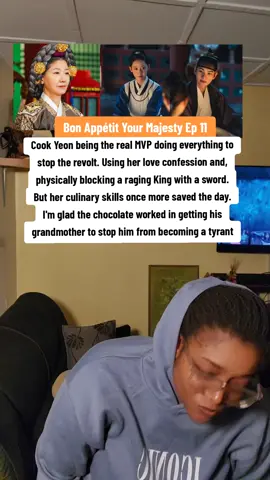 My heart was in my mouth this entire episode. He almost missed his chance to change history. That was so close! #kdrama #whattowatch #bonappetityourmajesty #yoonah #leechaemin 