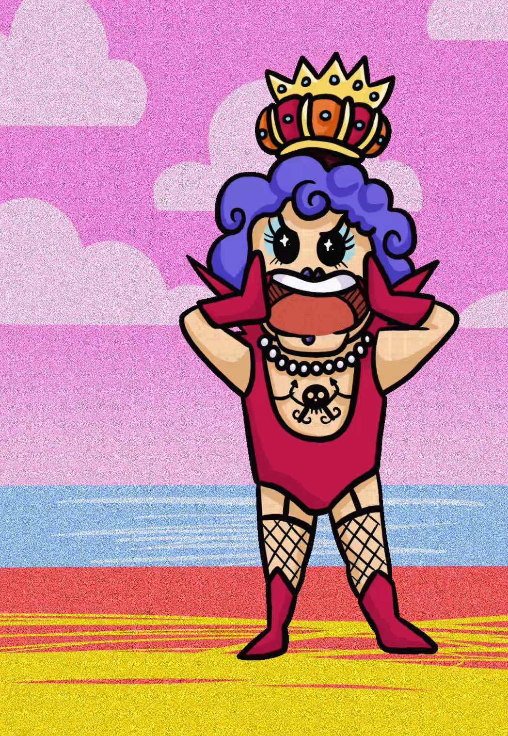 ✨Womanhood✨ I’ve been wanting to draw/animate Ivankov for a while. Glad I got to do something silly while in the process. 💜🩷💛 #sanji #onepiece #ivankov #deathdrop  #animatic 
