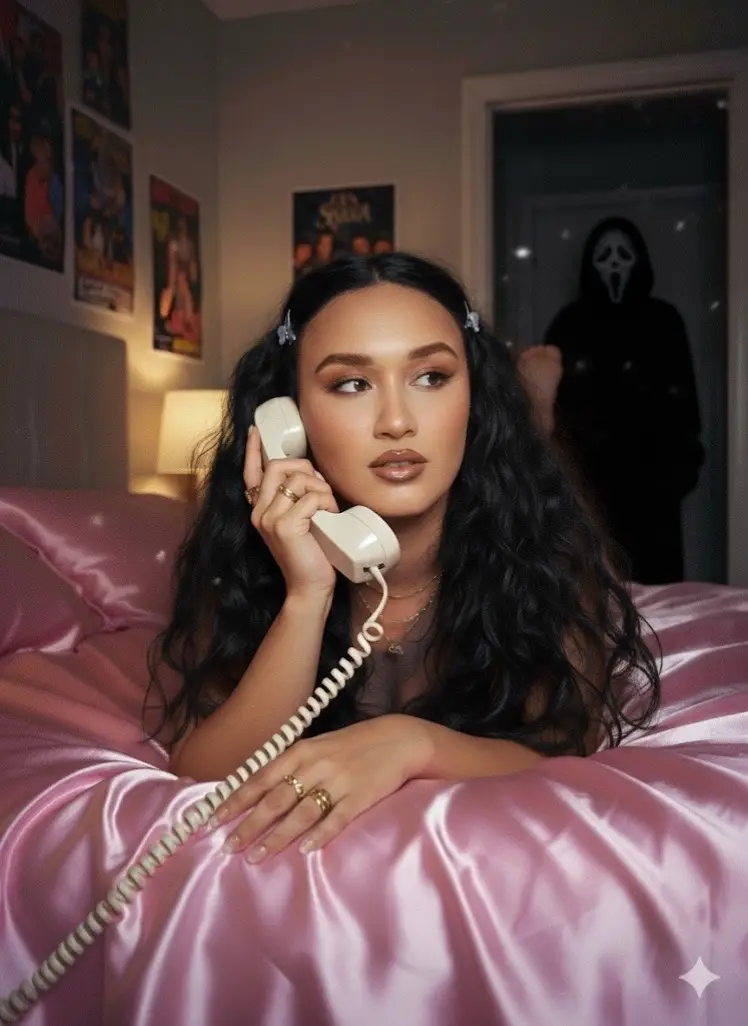 I swear my entire personality is just a mood board of pink satin bedding, chunky gold rings, and dial-up tones right now. 💅🏼 This whole Y2K aesthetic revival isn't just fashion; it's a whole vibe, a feeling. I’m channeling my inner dreamy-yet-drama-prone movie protagonist, waiting for the tea to spill. Who else remembers the days of corded phones, having to flip through a magazine to find the perfect brown lipgloss shade, and decorating your walls with every poster imaginable? 😩 It felt simpler, but the drama was highkey better. We're romanticizing the past because honestly, it was peak glamour. Just me, my phone, and my thoughts... oh, and the strange shadow in the hallway, but we don't talk about him. 🤫 #Y2KThrowback #90sVibes #Y2KAesthetic #DreamGirl #ScreamingInY2K       🎥 Movie inspirations: Scream 📞 Who's on the line?: Ghostface 